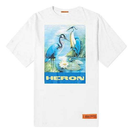 Тениска HERON PRESTON Heron Preston Painting Graphic T-Shirt Бяло | HMAA001F197600010288, 0