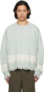 Feng Chen Wang Ripped Jacquard Sweater