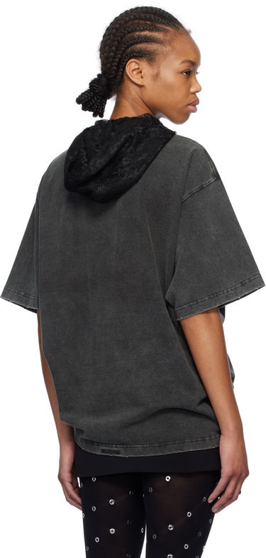 Тениска We11done We11done Heart Cross Graphic Hooded T-Shirt Сиво | WD-TH0-25-842-U-BK, 2