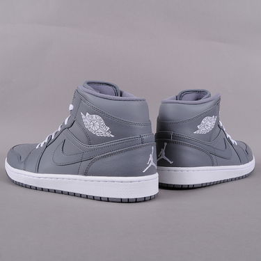 Кецове и обувки Jordan Air Jordan 1 Mid ''Grey White'' Сиво | 554724 003, 3
