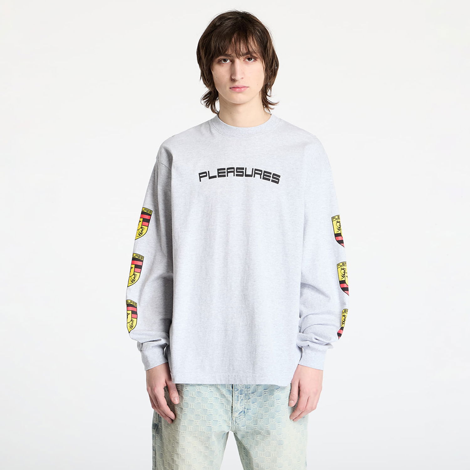 Тениска Pleasures PLEASURES Fast Life Long Sleeve T-Shirt Сиво | P25SP058 GREY, 0