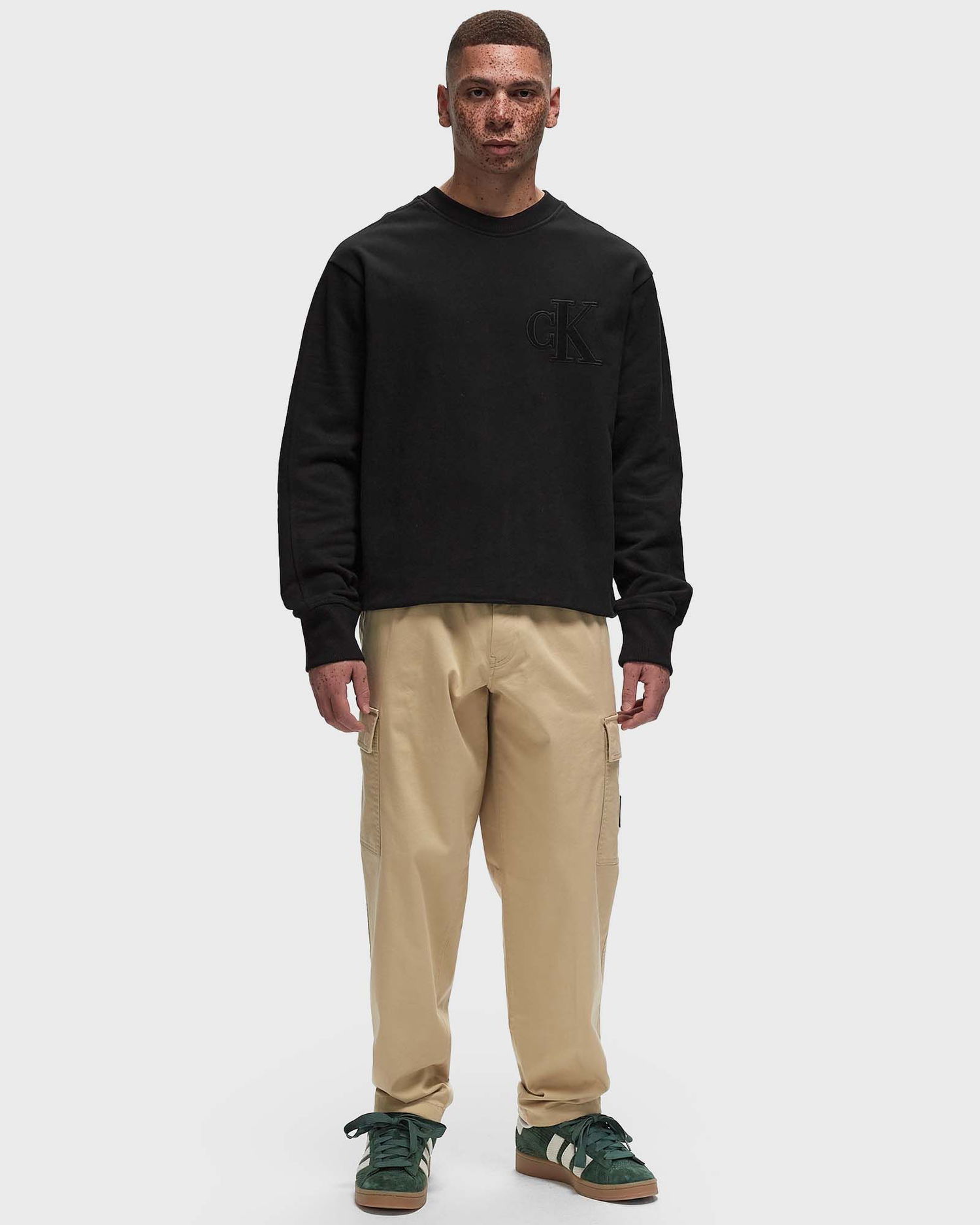 Суитчър CALVIN KLEIN APPLIQUE CREW NECK Черно | J30J325634BEH, 1