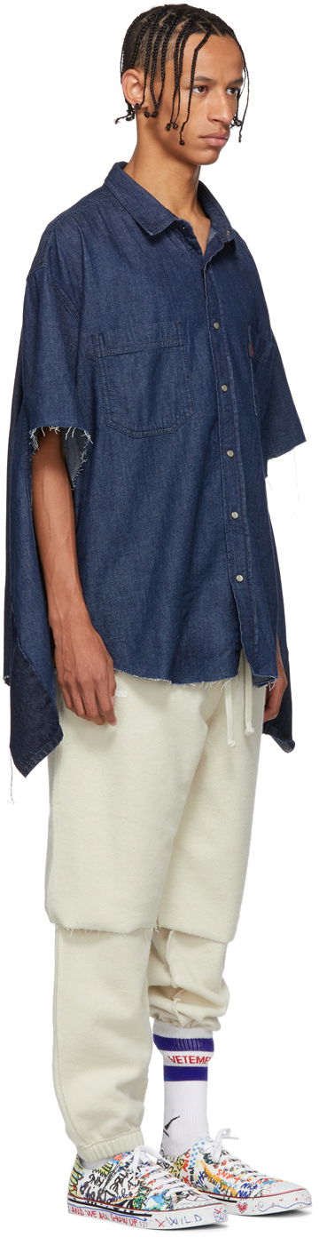 Риза VETEMENTS Levi's Edition Oversized Denim Shirt Тъмно синьо | WAH19SH101, 1