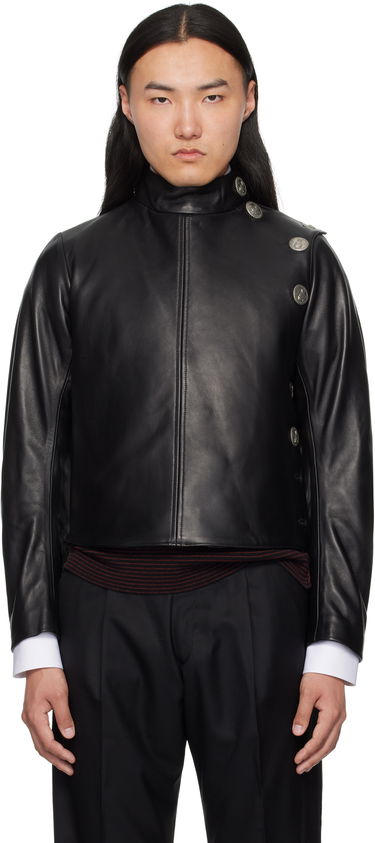 Яке Enfants Riches Déprimés Enfants Riches Déprimés Leather Fencing Jacket Черно | 040-246, 0