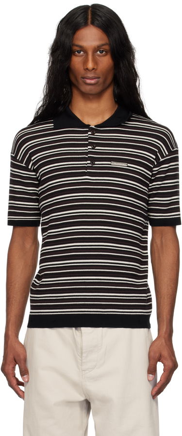 Поло тениска Andersson Bell Andersson Bell Striped Sweater Polo Черно | atb1286m, 0