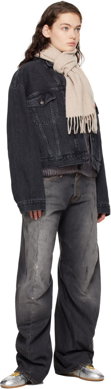 Шал Acne Studios Skinny Fringe Scarf Зелено | CA0218-, 2