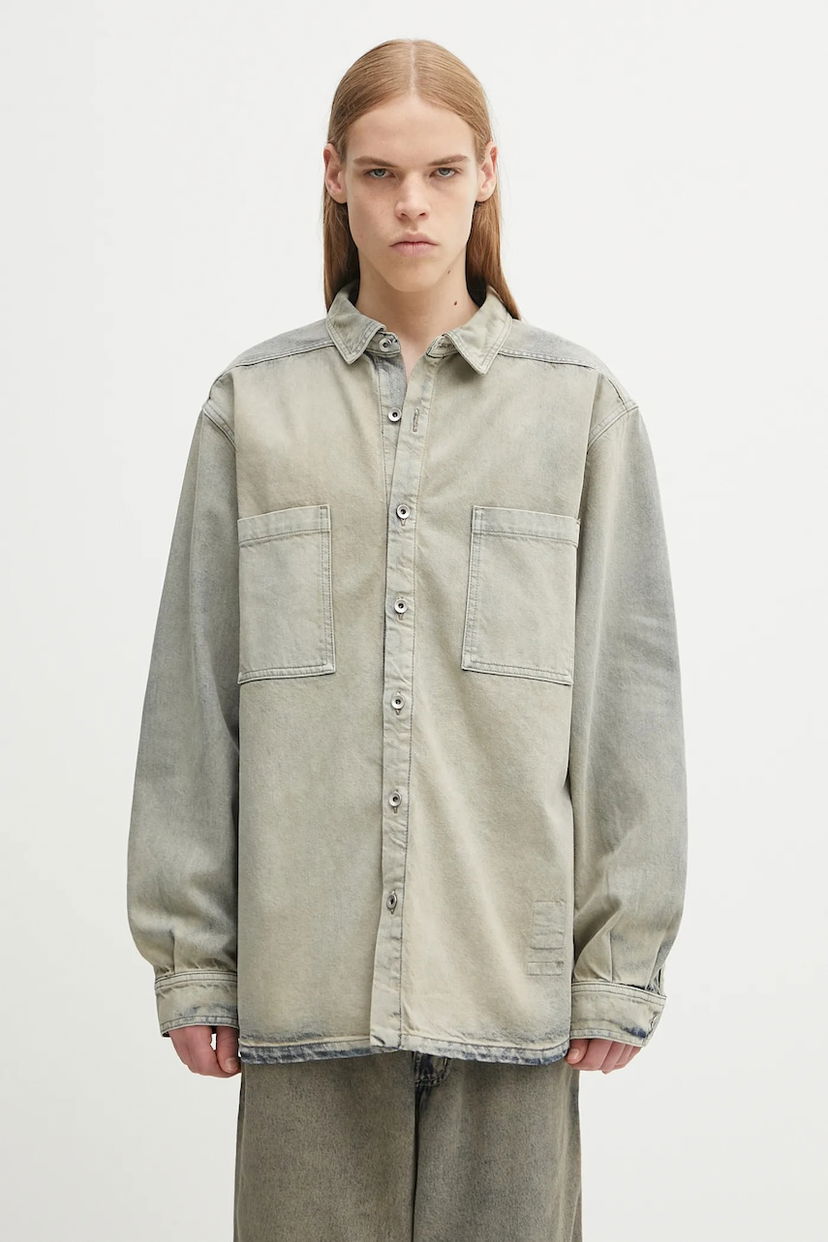 Риза Rick Owens Rick Owens DRKSHDW Jumbo Relaxed Fit Outershirt Сиво | DU02E7769.DMP
