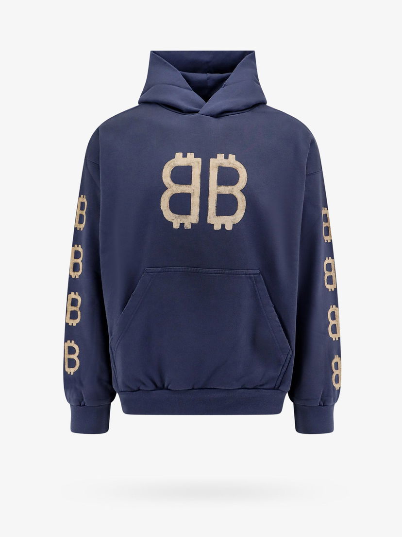 Суитчър Balenciaga SWeatshirt Тъмно синьо | 767877TOVU74108