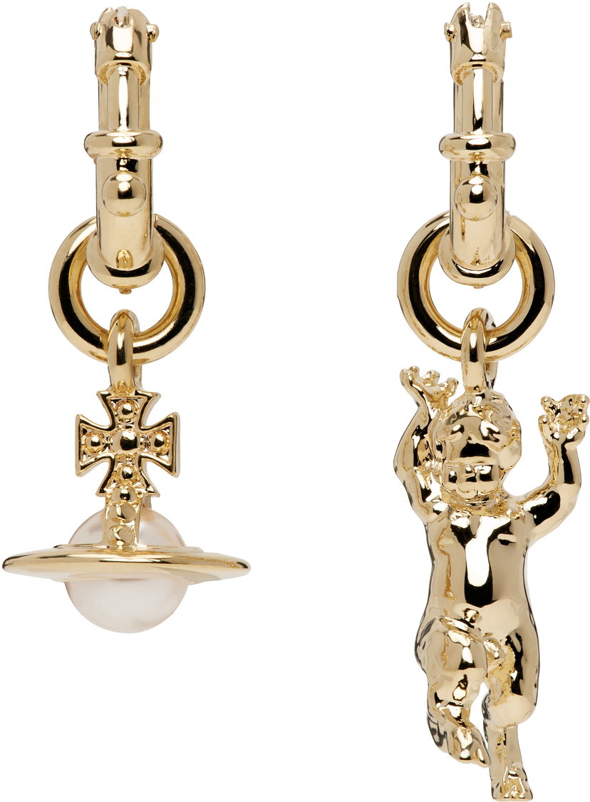 Обеци Vivienne Westwood Anglo Pearl Earrings Металик | 62020165-02R107-