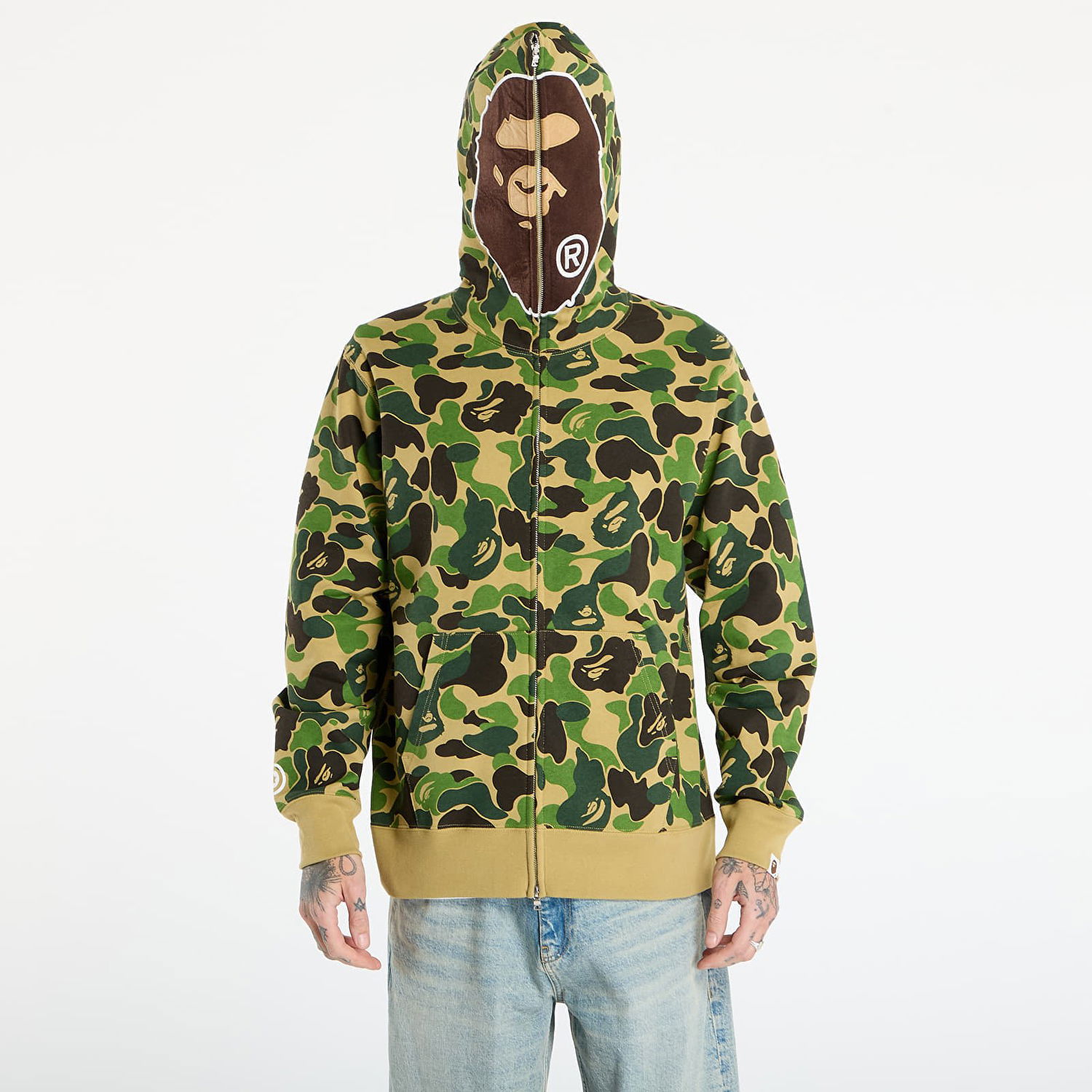 Суитчър BAPE Abc Camo 2Nd Ape Full Zip Hoodie Многоцветен | 001ZPL801006MGRN, 1