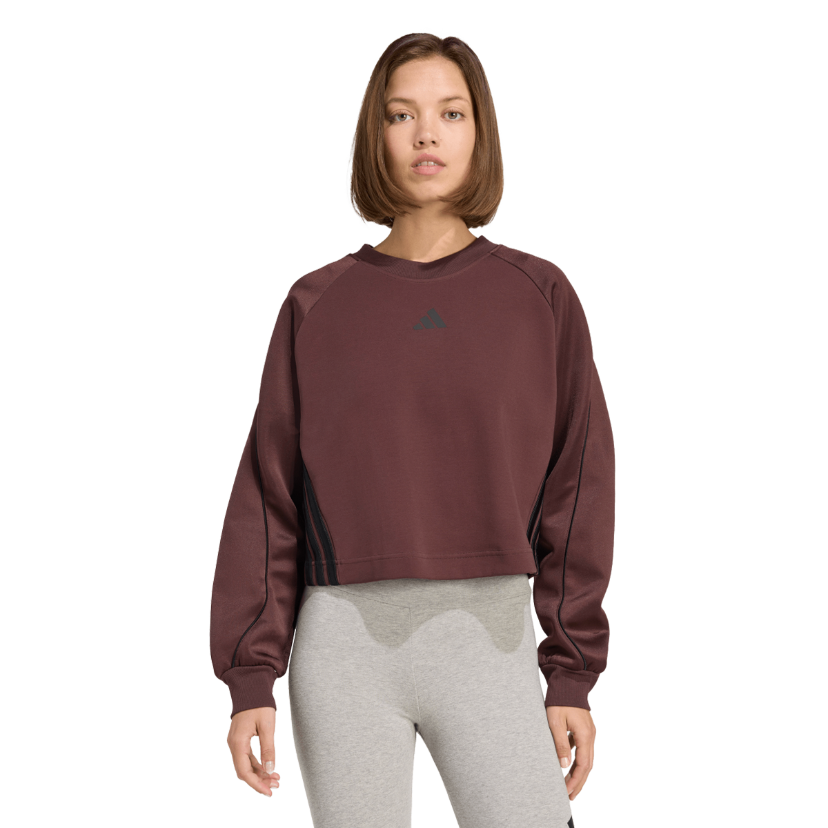 Суитчър adidas Originals Stadium Cropped Sweatshirt Бургунди | JW0503, 0