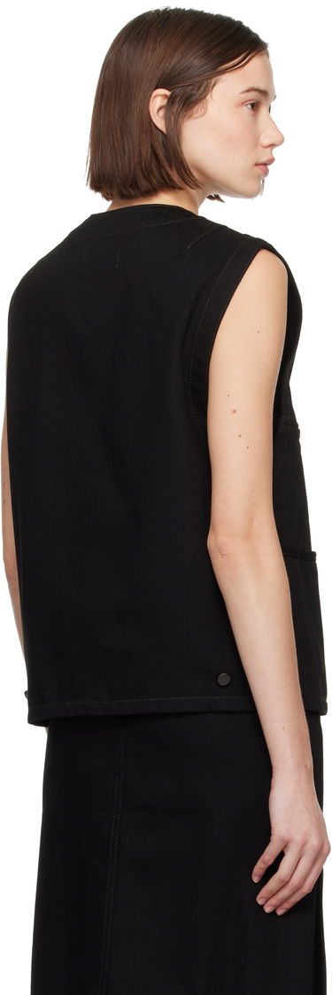 Жилетка LEMAIRE Lemaire Y-Neck Denim Vest Черно | OW1109 LD1004, 2