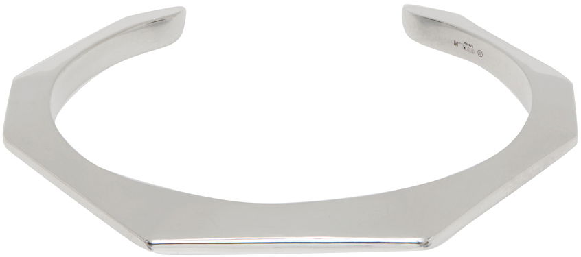 Гривна Bottega Veneta Polygon Cuff Bracelet Металик | 732342 V5070, 0