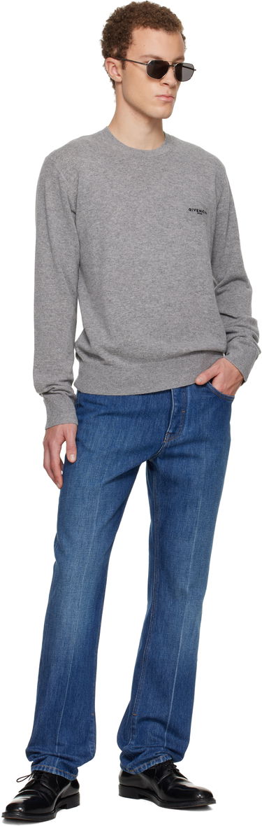 Пуловер Givenchy Wool & Cashmere Embroidered Sweater Сиво | BM90W94YP3055, 3