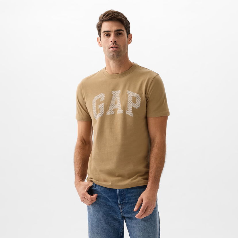 Тениска GAP Graphic Logo Tee Perfect Khaki Зелено | 866680-01