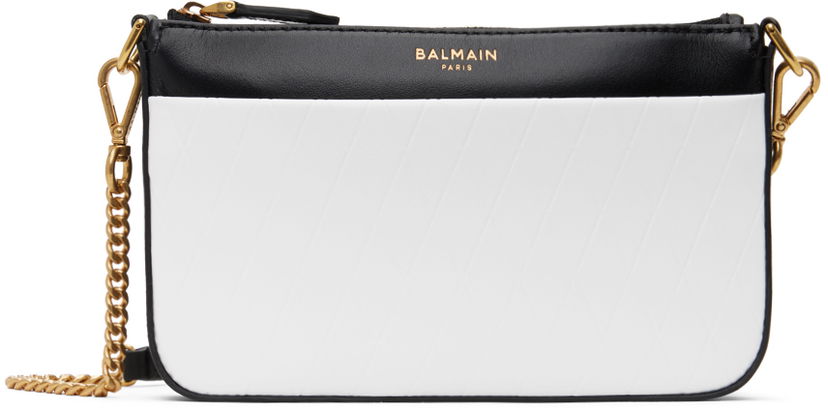 Чанта през рамо Balmain 1945 Soft Mini Shoulder Bag Бяло | CN0LN219LNLL