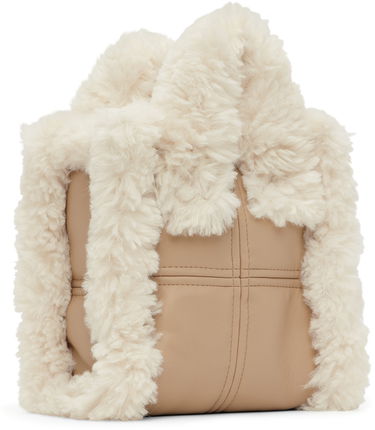 Голяма пазарска чанта STAND STUDIO Stand Studio Lizzie Shearling Tote Bag Бежово | 61776-9590, 1