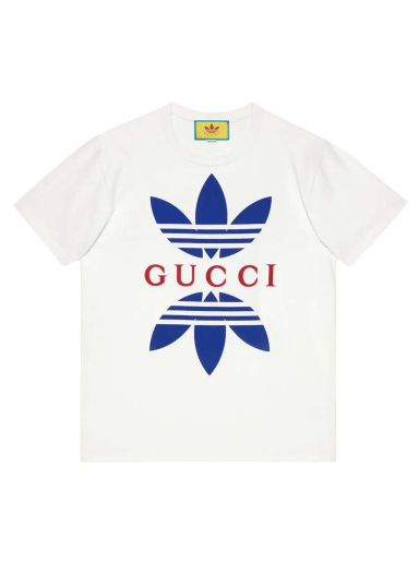 Тениска Gucci adidas x Cotton Jersey T-Shirt Бяло | 548334 XJEMJ 9280