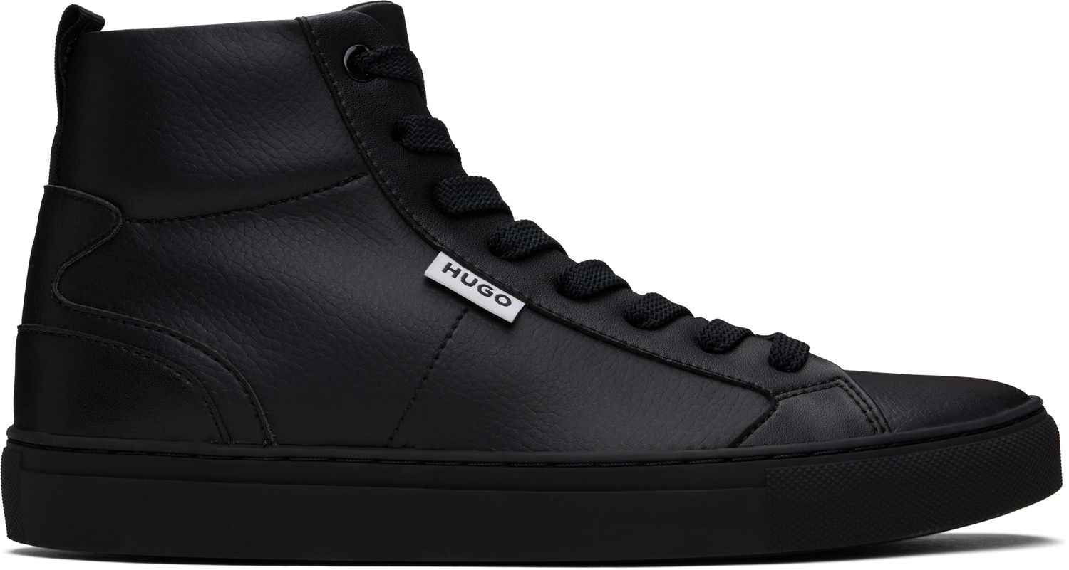 Облекло BOSS Hugo Grained Faux-Leather High-Top Черно | 50536984, 0