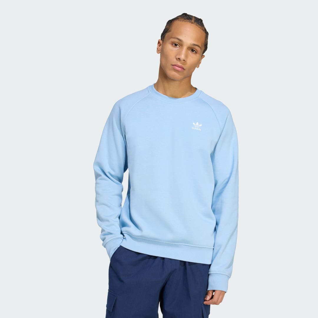 Суитчър adidas Performance Trefoil Essentials Crew Sweatshirt Синьо | JW3524, 0