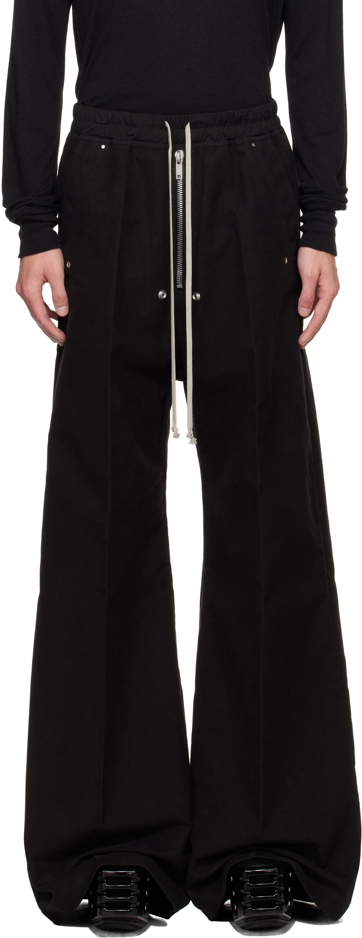 Панталони Rick Owens Rick Owens Concordians Wide Bela Trousers Черно | RU02E1366 TB, 0