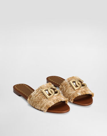 Аксесоари Dolce & Gabbana Dolce & Gabbana Rafia Braided Slippers Бежово | CQ0646AN2178B218, 1