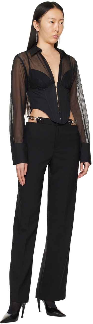 Панталони Dion Lee Chain Link Detail Trousers Черно | C2181PS24, 3