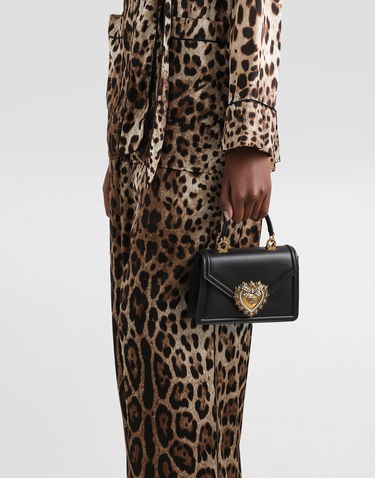 Чанта през рамо Dolce & Gabbana Small Smooth Calfskin Devotion Shoulder and Crossbody Bag Черно | BB6711AV89380999, 1