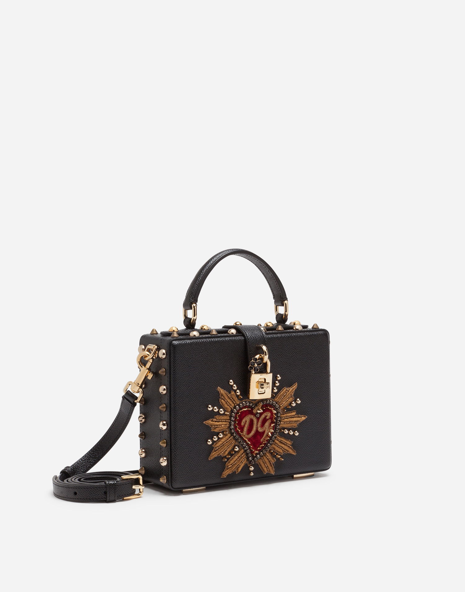 Дамска чанта Dolce & Gabbana Dolce & Gabbana Dolce Box Bag With Patch Heart Черно | BB5970AS11680999, 1