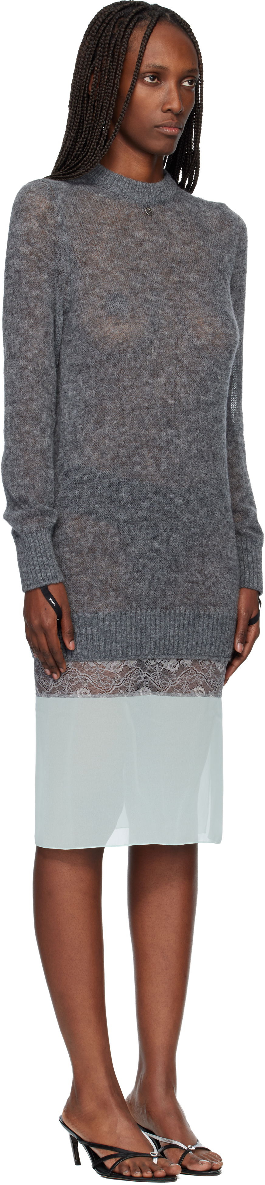 Pокля Coperni Multi-Layer Pullover Midi Dress Сиво | COPML172Y1003, 1