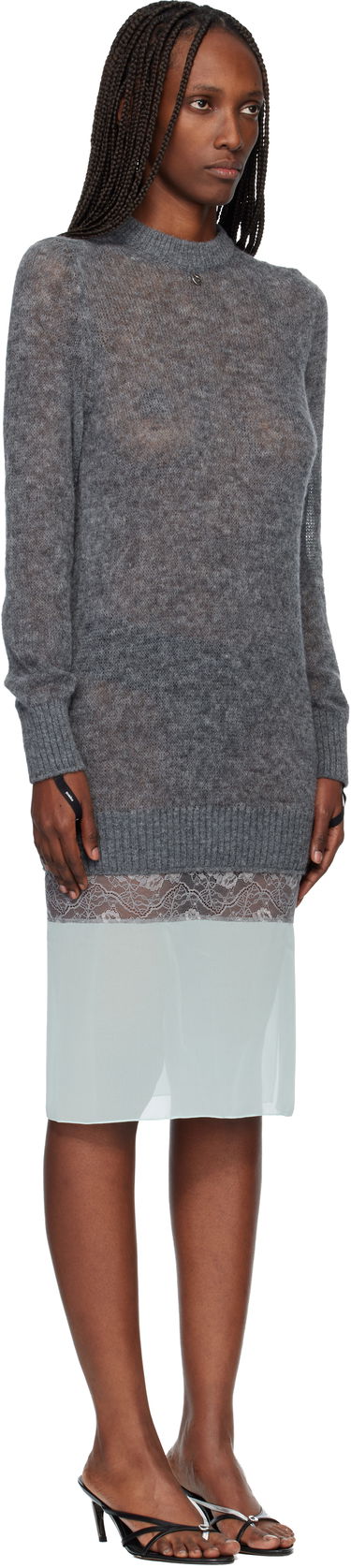 Pокля Coperni Multi-Layer Pullover Midi Dress Сиво | COPML172Y1003, 1