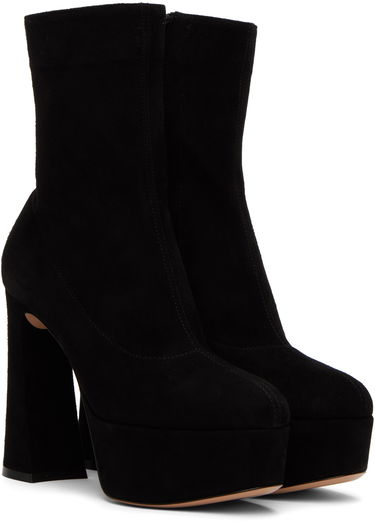 Кецове и обувки Gianvito Rossi Suede Platform Ankle Boots Черно | G73174.70RIC.CAM, 3
