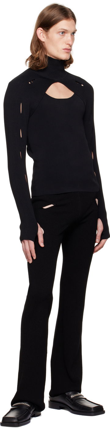 Пуловер Dion Lee Slash Woven Turtleneck Top Черно | C7006F21, 3