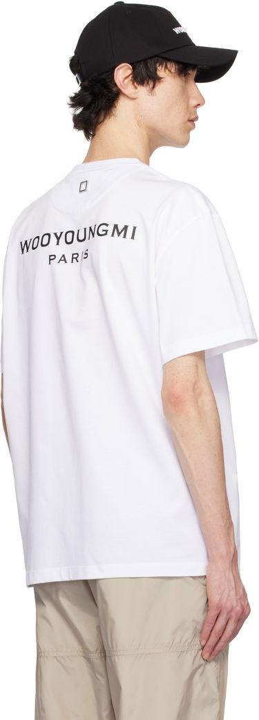 Тениска WOOYOUNGMI WOOYOUNGMI Cotton T-Shirt with Back Logo Бяло | W251TS07, 2