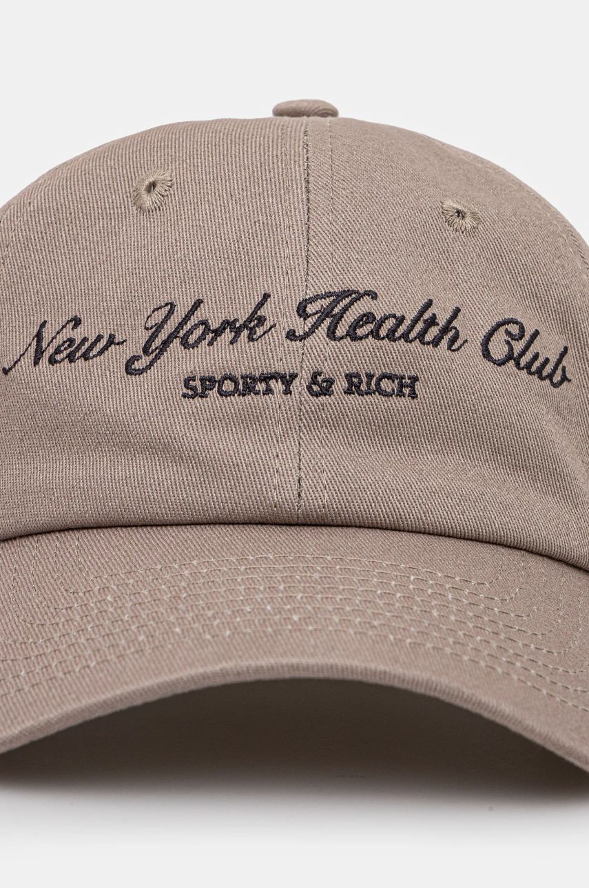 Шапка с козирка Sporty & Rich NY Health Club Baseball Cap Бежово | AC040512043BE19, 1