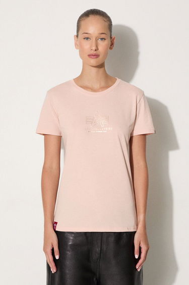 Тениска Alpha Industries Basic T-Shirt with Print Оранжево
 | 106061.640, 0