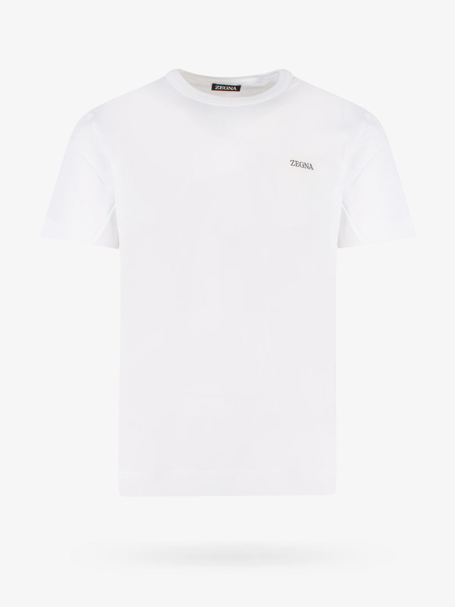 Тениска ZEGNA Men's White Crew Neck T-Shirt Бяло | E7360A5B760N00, 0