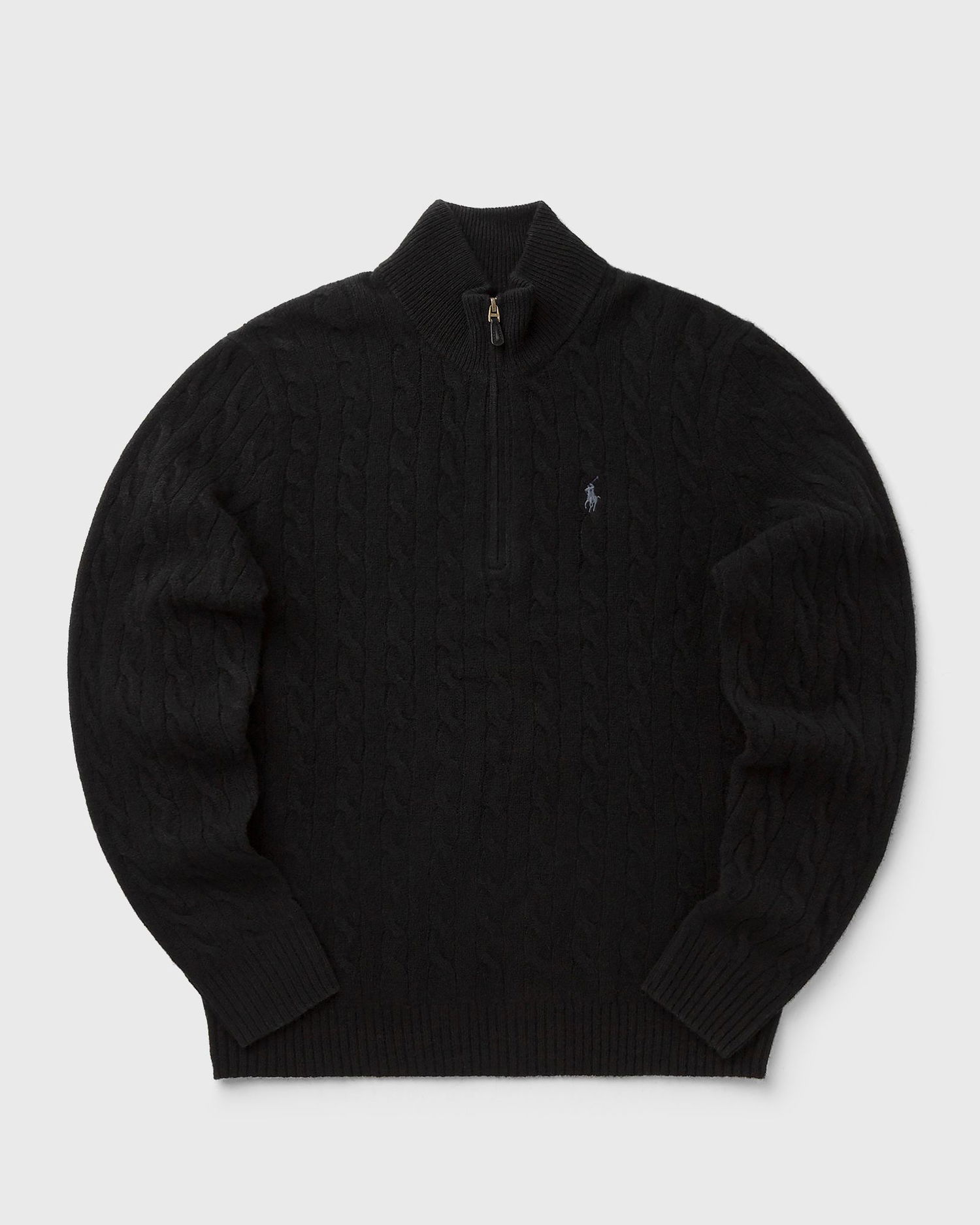 Пуловер Polo by Ralph Lauren Cable Knit Quarter-Zip Mock Neck Sweater Черно | 710876766005, 0