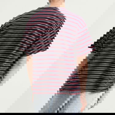 Тениска YMC YMC Triple Stripe T-Shirt, Size Small Бургунди | P6ZAH-90, 3