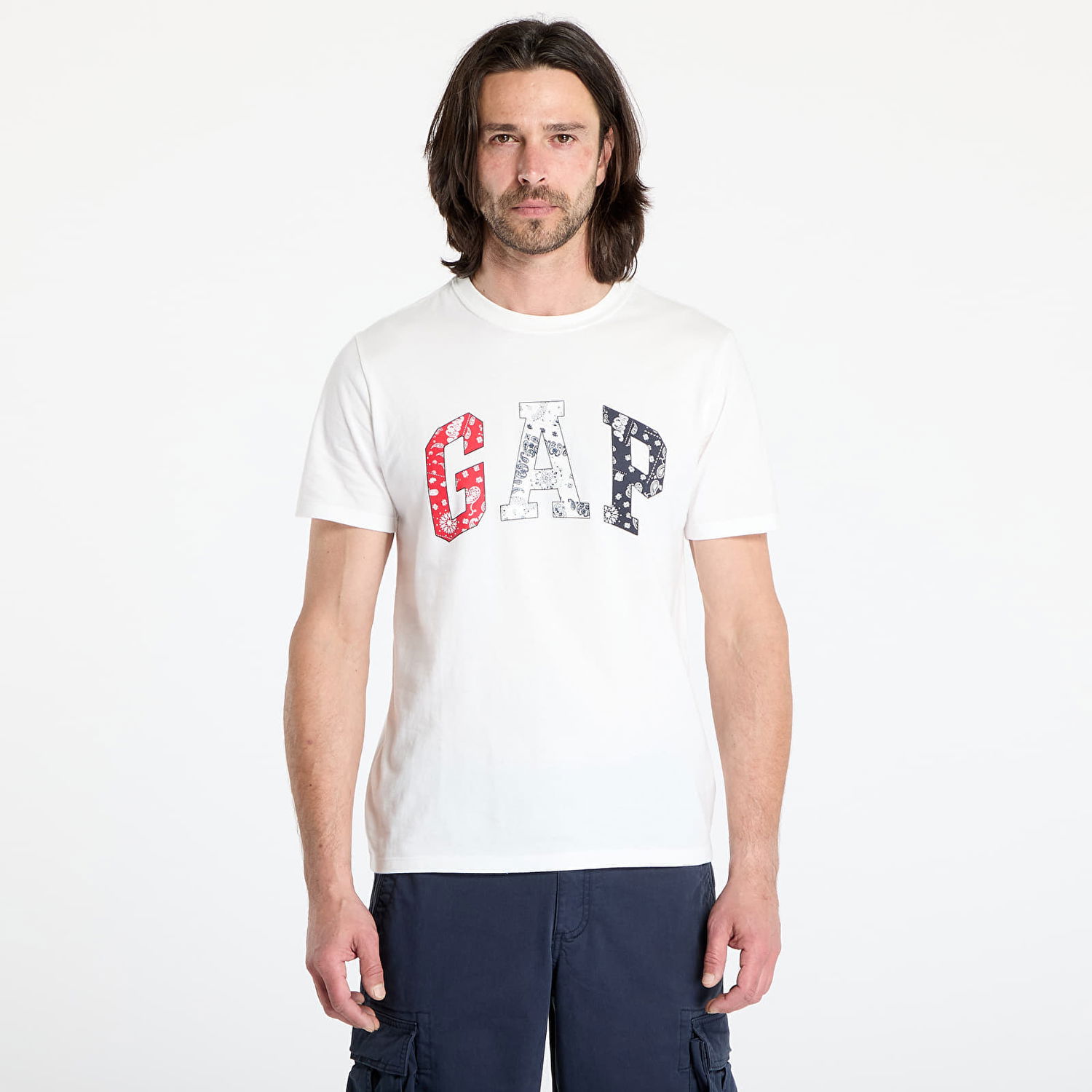 Тениска GAP GAP Soft Americana Logo Everyday T-Shirt Бяло | 768076-00, 0