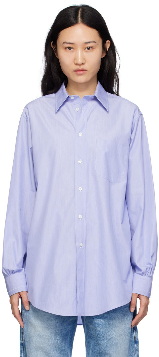 Риза Maison Margiela Oversized Shirt Синьо | SI0DL0001 S54942, 0