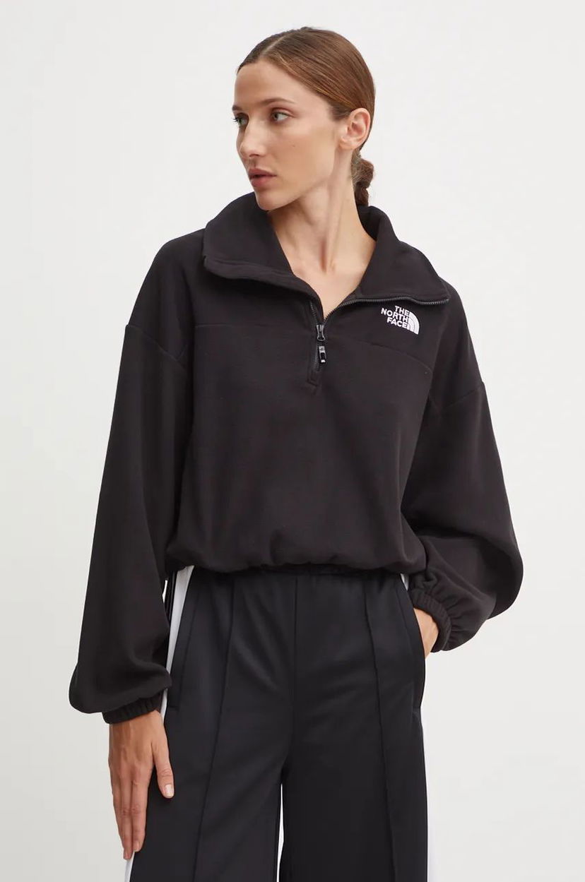 Суитчър The North Face Glacier 100 Black Cropped Sweatshirt Черно | NF0A89J9JK31