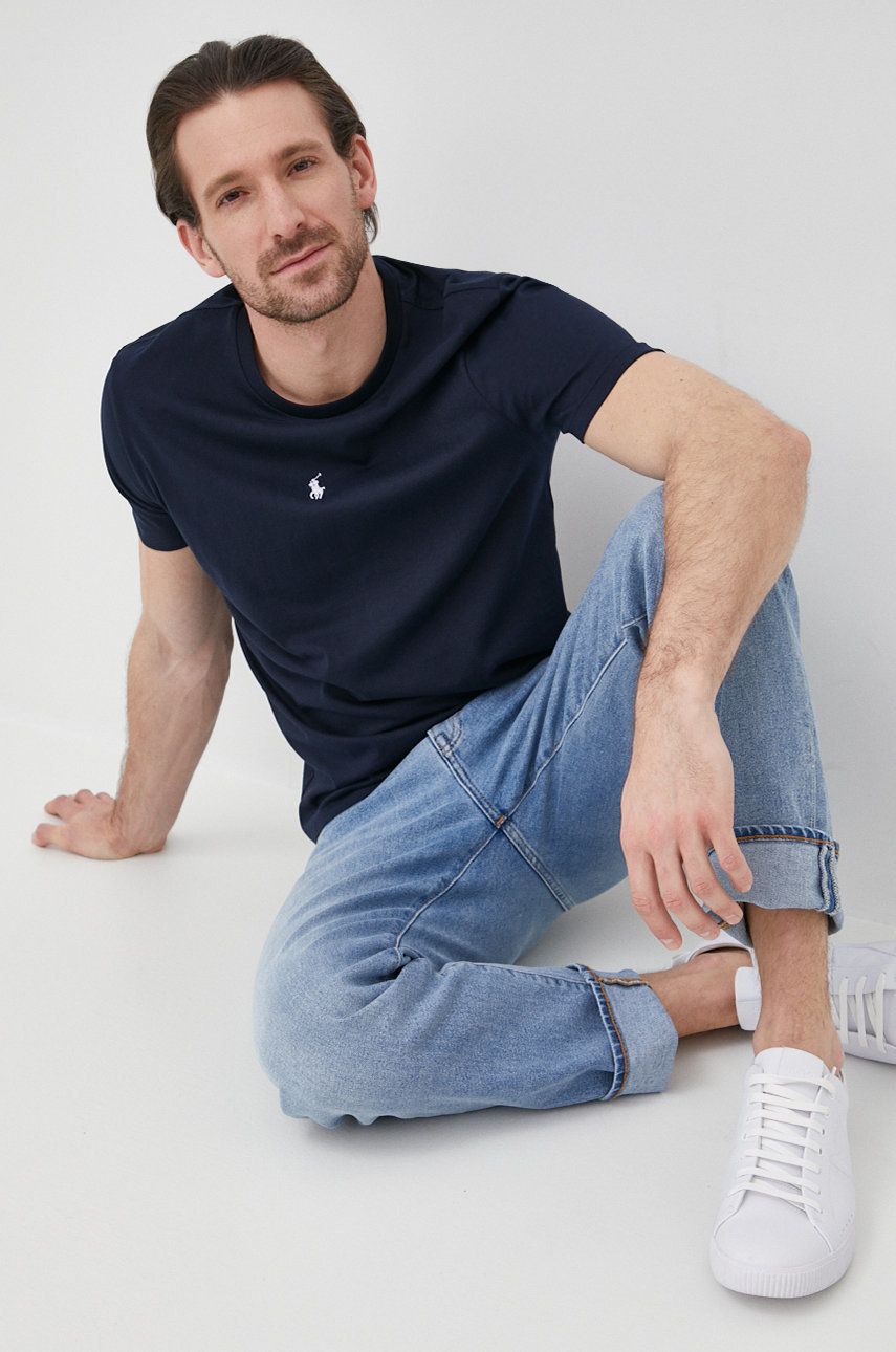 Тениска Polo by Ralph Lauren Centre Pony Tee Тъмно синьо | 710839046004, 0