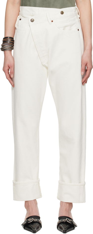 Дънки R13 R13 Cuffed Crossover Jeans Бяло | R13W2048-D314A, 0