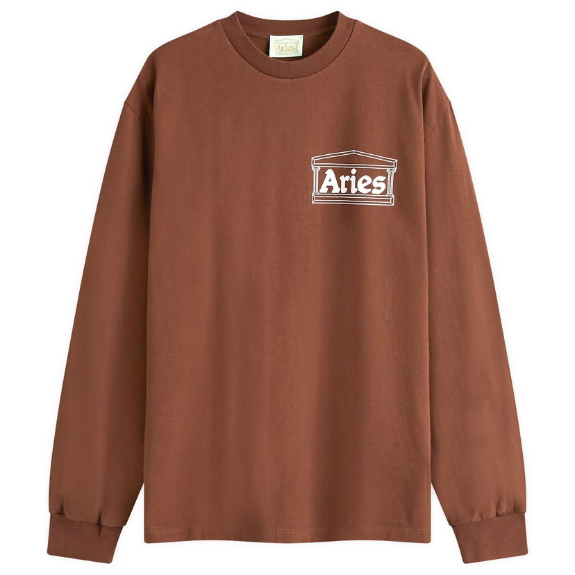 Тениска Aries Temple Long Sleeve T-Shirt Brown Кафяво | AR60666-BRW