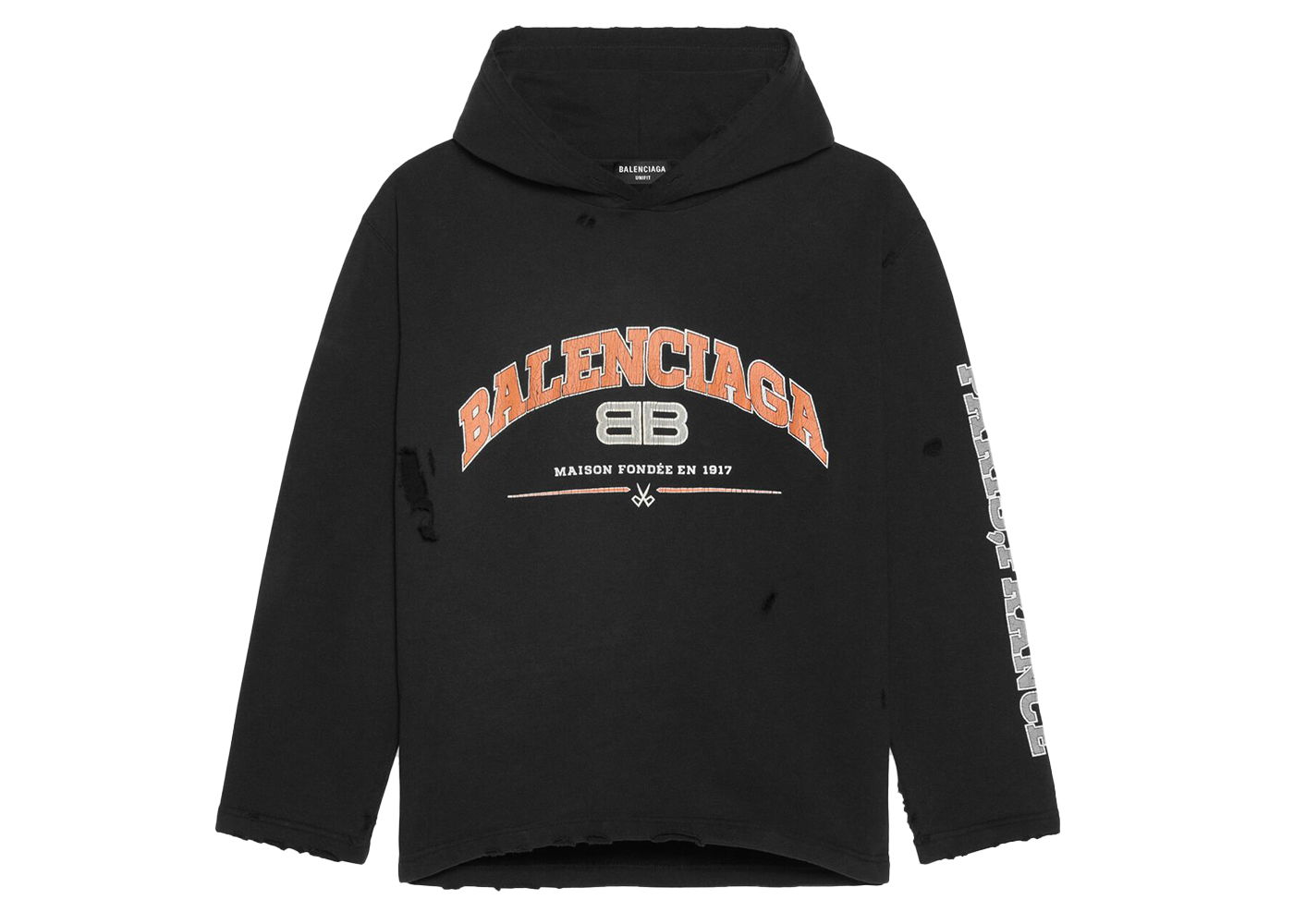 Суитчър Balenciaga Maison Cropped Hoodie Черно | 670946TLVJ30107, 0