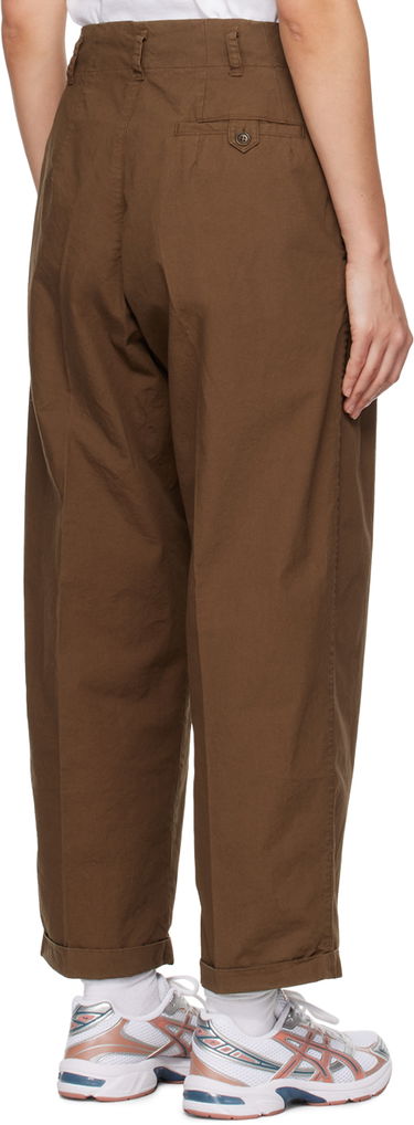 Панталони YMC Keaton Pleated Trousers Кафяво | Q4UAN, 2
