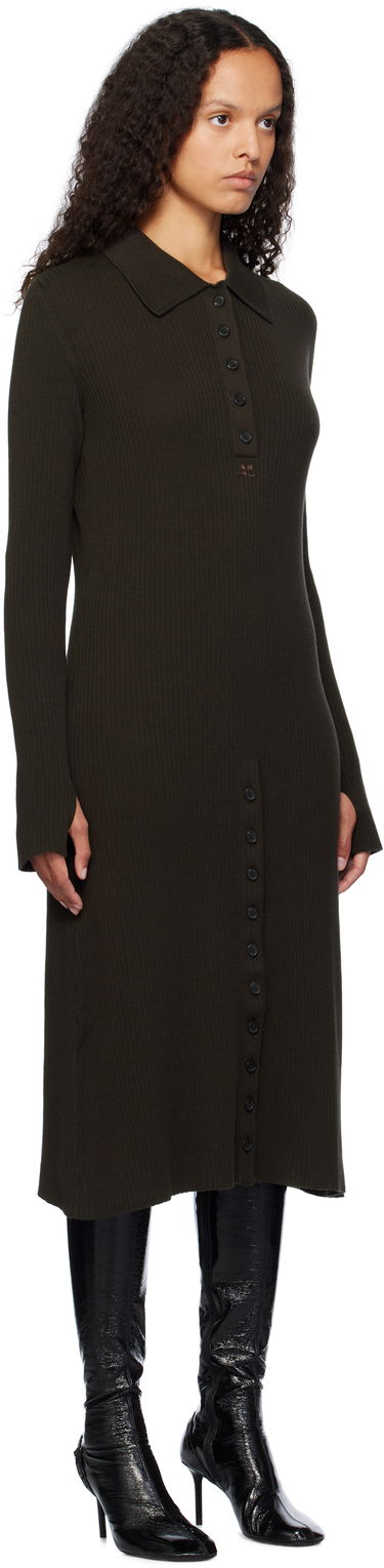 Пуловер Courrèges Courrèges Midi Polo Dress Зелено | 324MRO468FI0049, 1