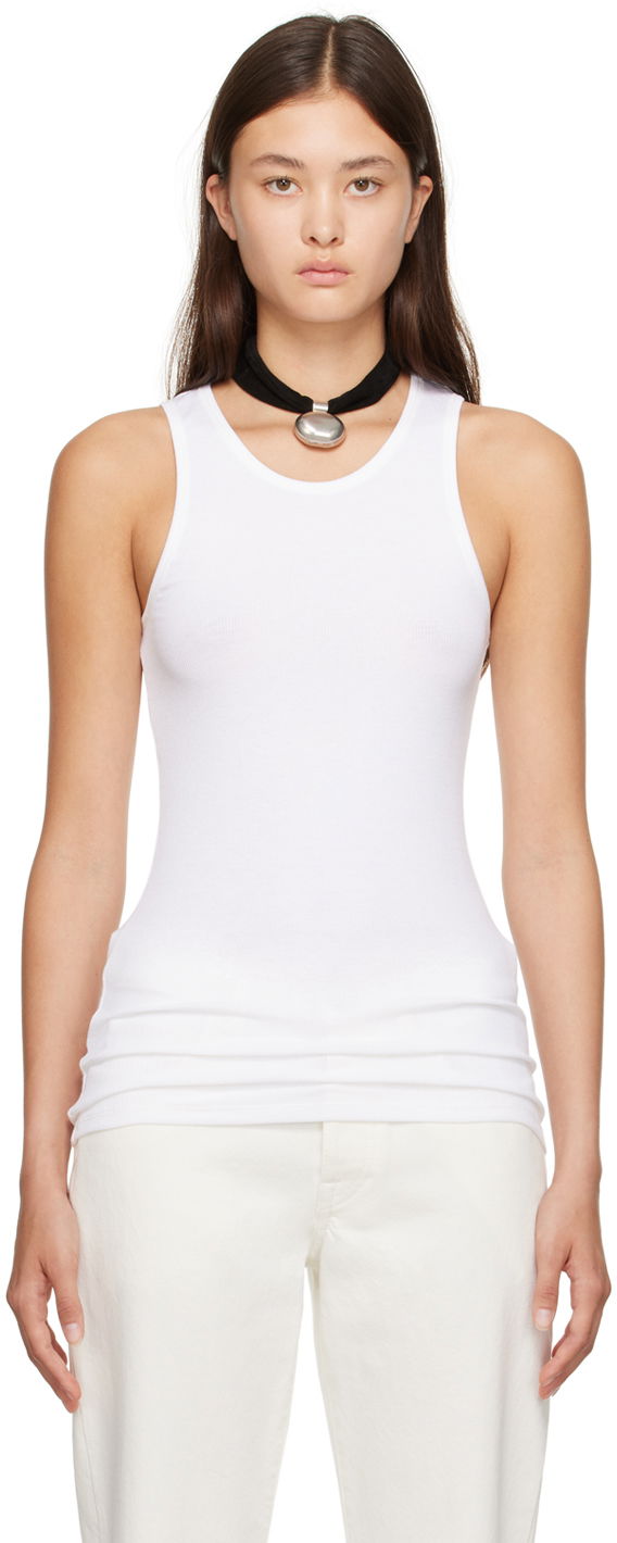 Потник The Row Sleeveless Fitted Tank Top Бяло | 7260-K497