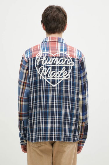 Риза Human Made Crazy Check Relaxed Longsleeve Shirt Синьо | HM28SH014, 2